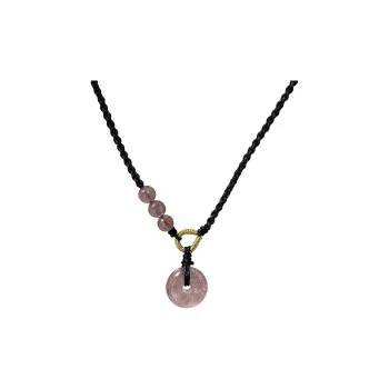 Listen To The Flowers Bloom Strawberry Quartz Necklaces Women's