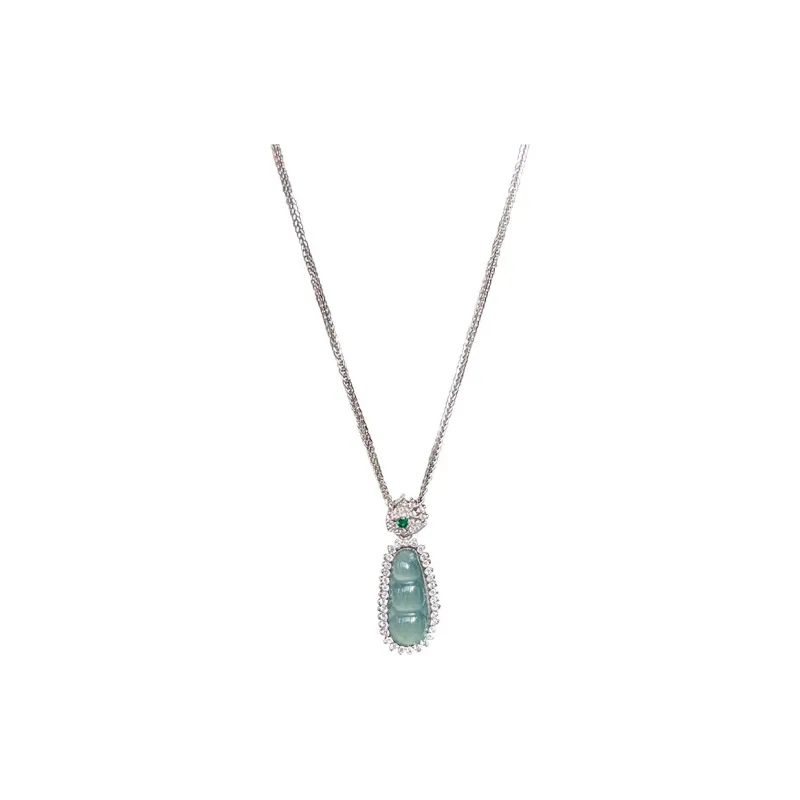 ZHANGKAKA Ice Glutinous Necklaces Women's-0