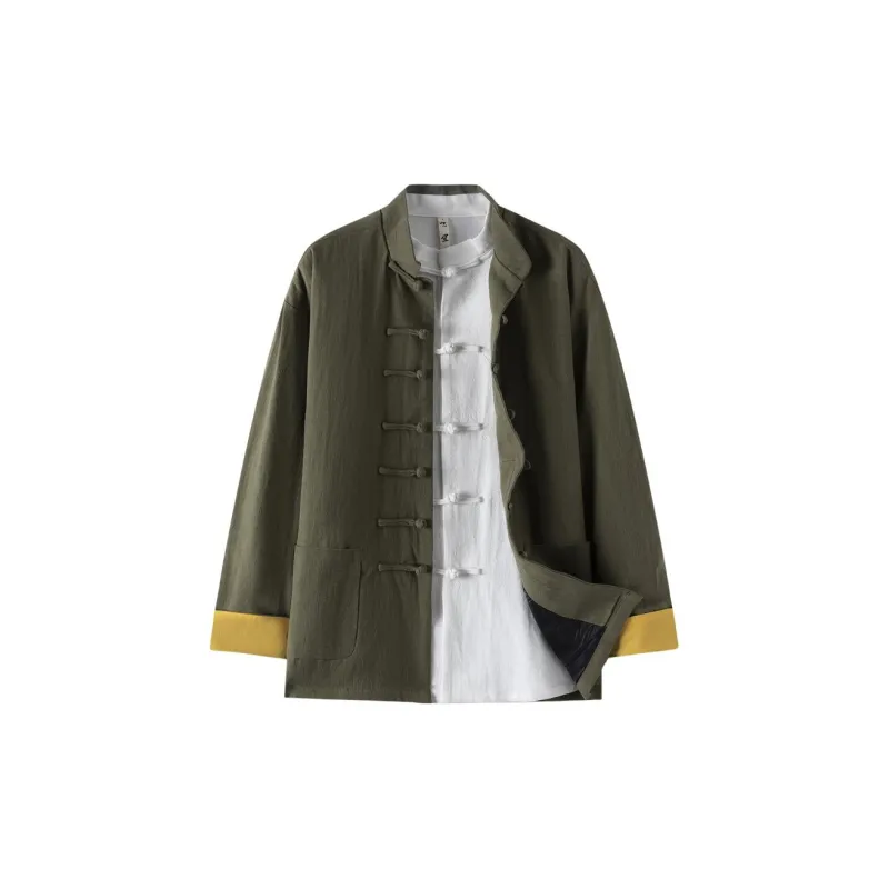 XUANSHENG Jackets Coats Men's Army Green-1