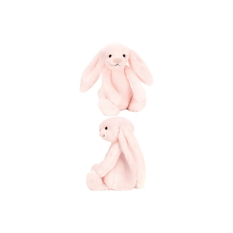 JELLYCAT Bunny Collection Bashful Rabbit Drum Pink N Dolls Plush Doll 18cm Height In Sitting Posture-3