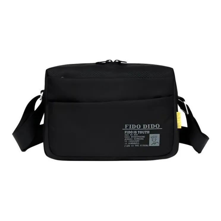 FIDO DIDO Nylon Crossbody Bag, Shoulder Bag Men's Black-0