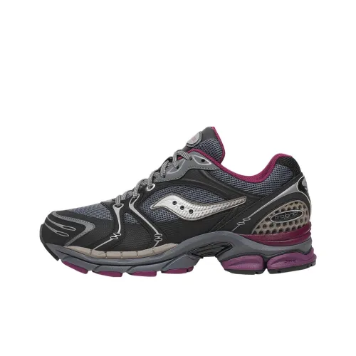 Saucony ProGrid Triumph 4 Anti Slip Wear Resistant Low Top Casual Running Shoes Unisex Gray