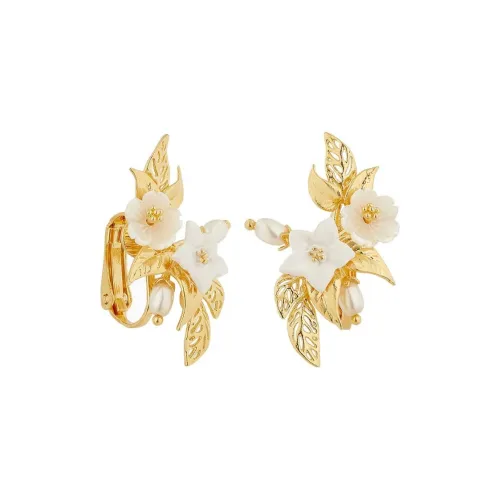 LES NEREIDES Gold Plated Clip On Earrings Women's Gold