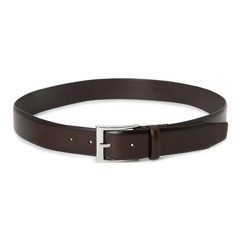BOSS Cow Leather Belts Men's Brown Width 3CM-1