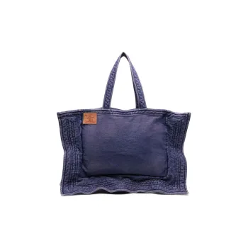 YProject Cotton Tote Bag Shopping Bag Shoulder Bag Handbag Large Size Women's Violet