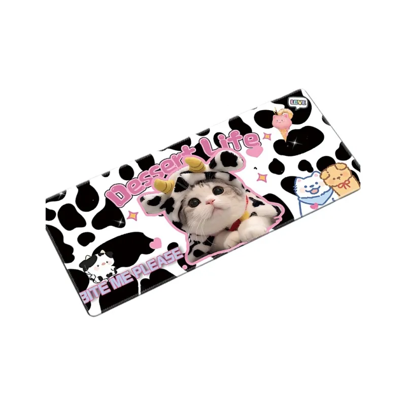 SHIBADU Rubber Cute Puppy Extra Large Office Desk Mat Cartoon Cat Book Desk Mat Computer Gaming Keyboard Pad Mouse Pads-24