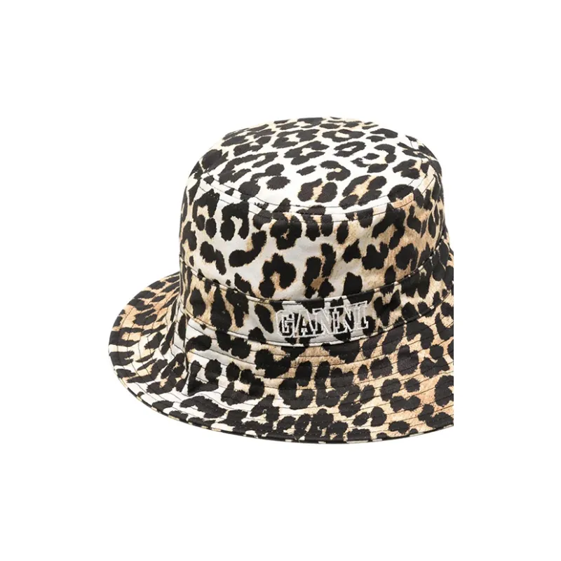 GANNI Leopard print Bucket Hat-2