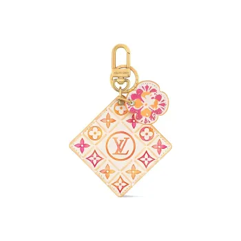 LOUIS VUITTON Leather Bag Accessories Women's Orange & Rose Red