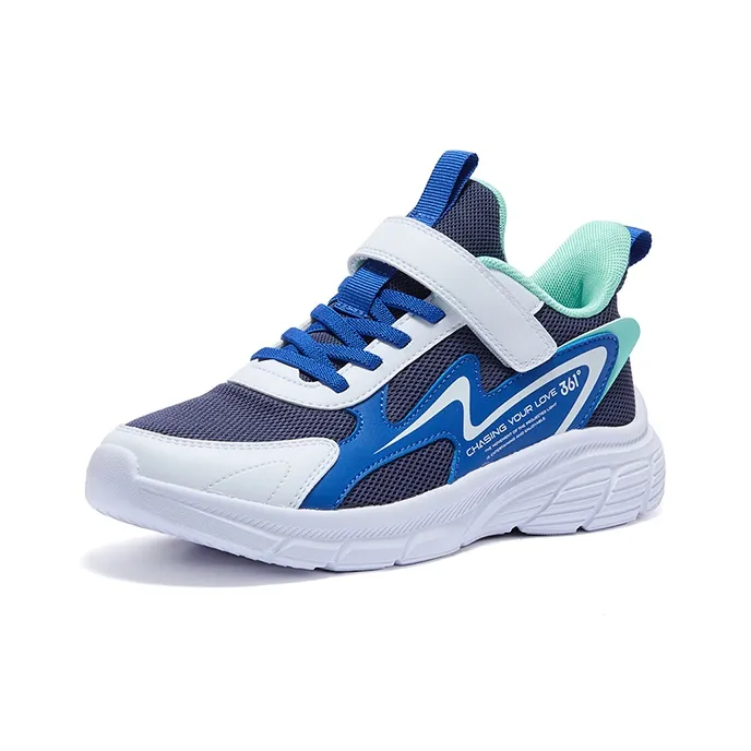 361°KIDS Shock Absorbers With Abrasion Resistant And Slip Resistant Properties Kids' Running Shoes White Blue Unisex-1