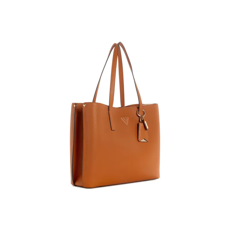 GUESS Artificial Leather Tote Bag Shopping Bag Handbag Shoulder Bag Regular Women's Brown-1
