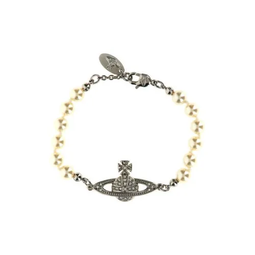 Vivienne Westwood Orb Plaque Pearl Bracelet