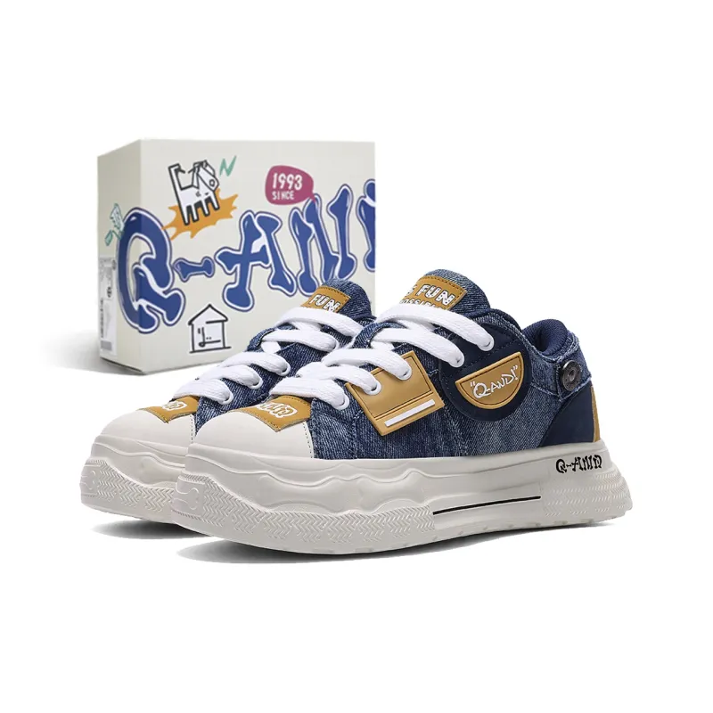 Q AND Cushioning Coverage Height Increasing Abrasion Resistant Low Top Skateboard Shoes Unisex-14