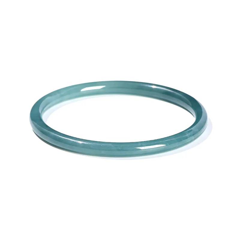 Artisan Lock Heart Jade Ice Glutinous Bangles Women's-0