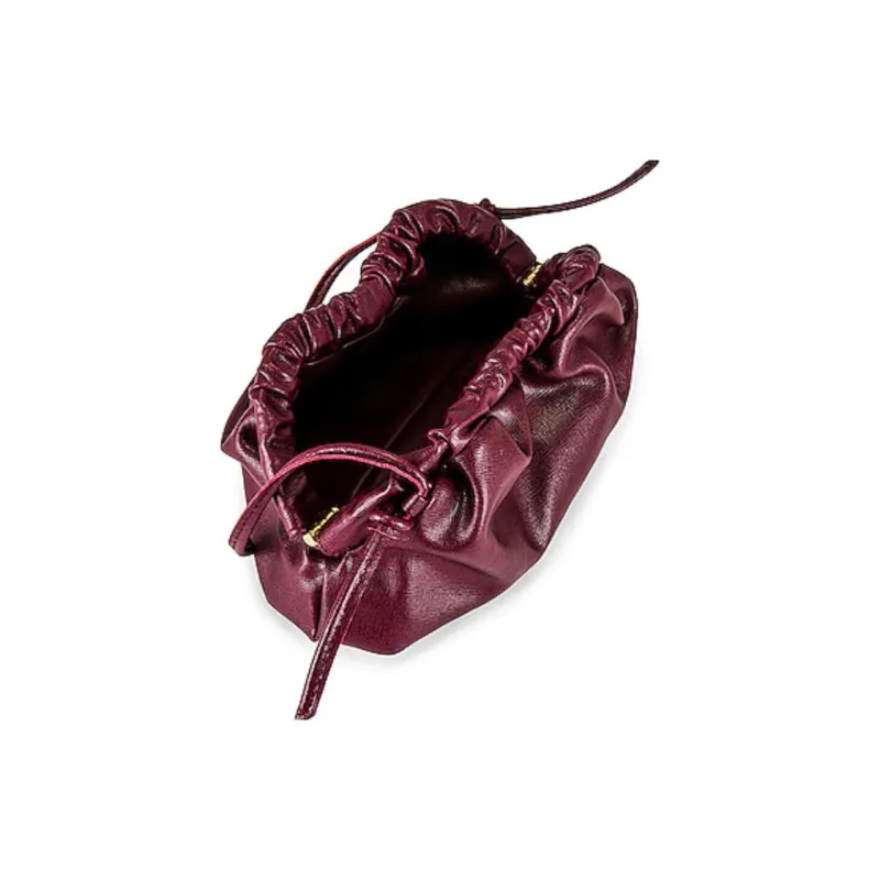 MANSUR GAVRIEL Saffiano Leather Shoulder Bag Crossbody Bag Mini Women's Dark Purple Red-3