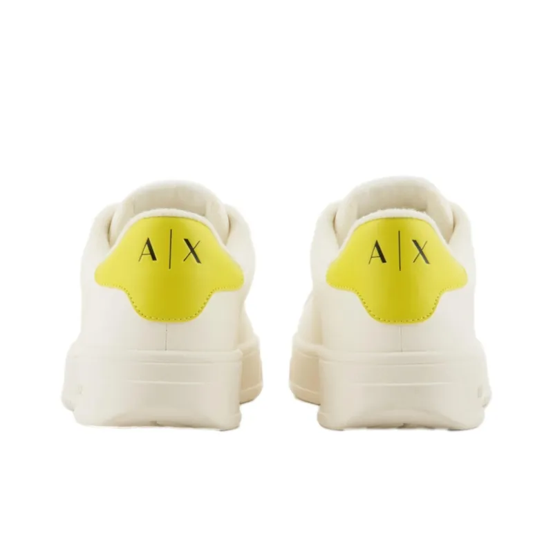 ARMANI EXCHANGE Double-coloured Laces Leather Sneakers-4