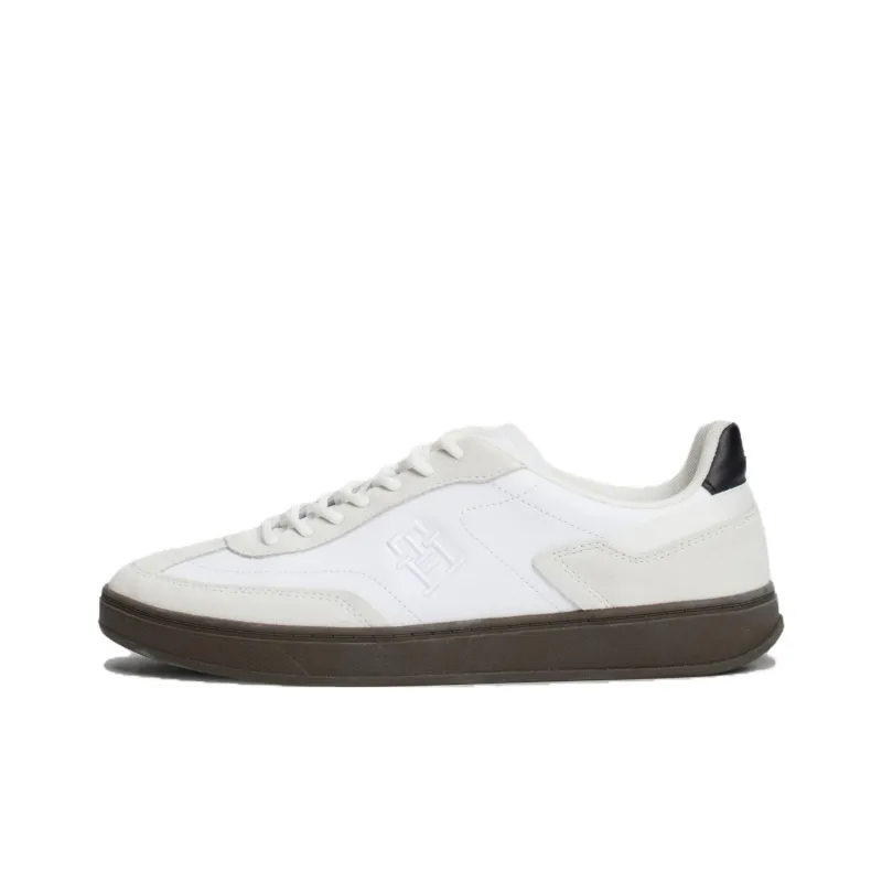Tommy Hilfiger Heritage Low Top Skateboard Shoes Women's White Beige Brown-0