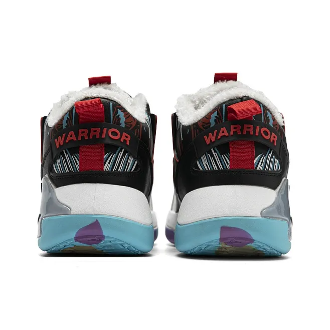 WARRIOR Basketball Shoes Men Mid Top Red/Blue-3
