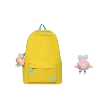 MARKANGARO Canvas Backpack Regular Unisex Yellow/Mint Green/Black