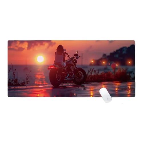 SHIBADU Rubber Cool Motorcycle Biker Extra Large Computer Desk Mat Office Gaming Esports Keyboard Mat Mouse Pads