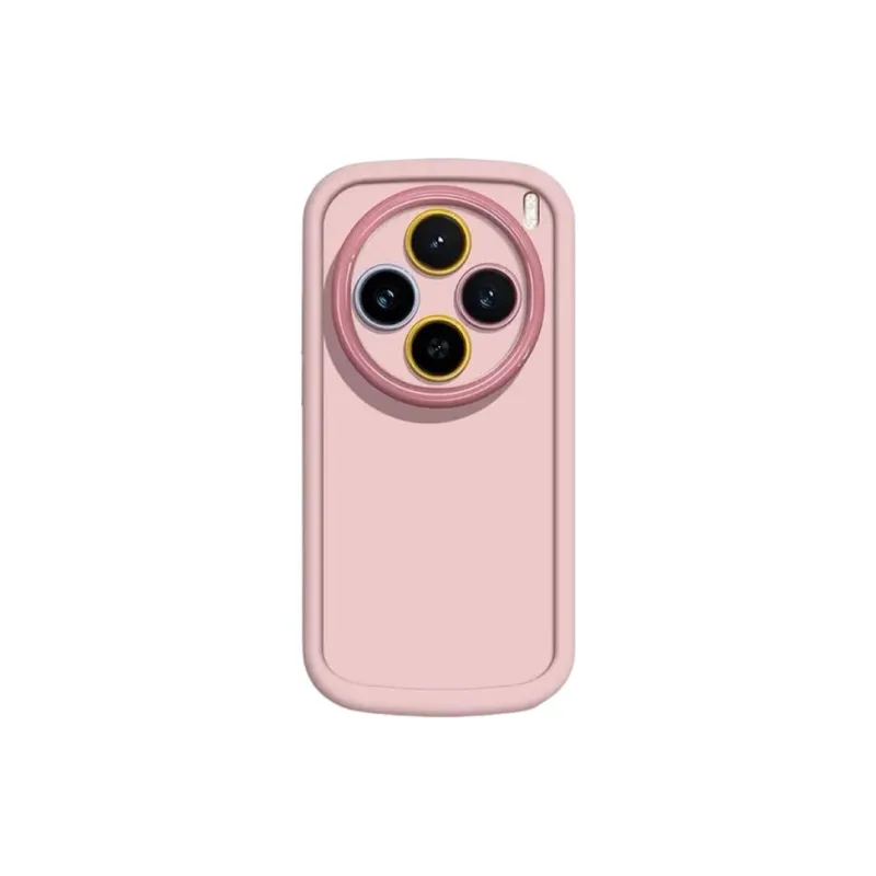 LONGYUGU Silicone Material Solid Color+Wrist Strap Fully Enclosed Phone Case Compatible With VIVO X Collection-4