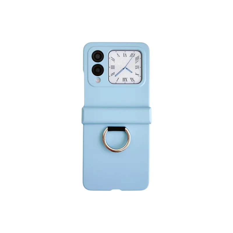 ZHUOJI PC Material New Skin Feel Portable Ring Phone Case Compatible Huawei Novaflip-10