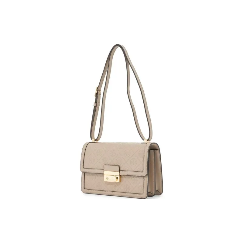 TORY BURCH T Monogram Leather Crossbody Bag Shoulder Bag Women's Clay-2