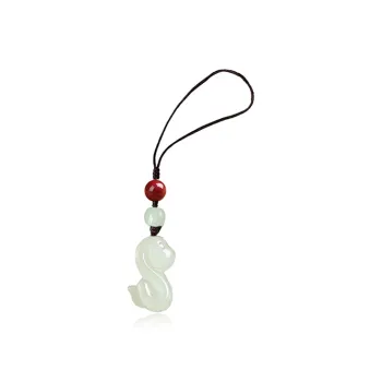 Fuxin Cell Phone Pendants White Jade/Pale Greenish White Jade Unisex
