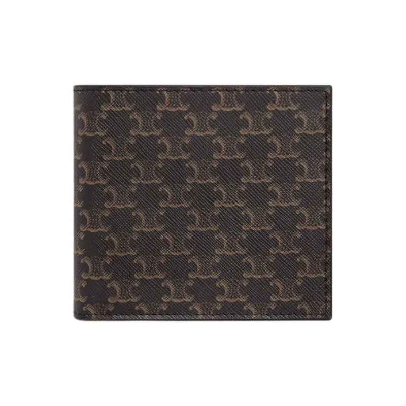CELINE Bi fold Wallet In Triomphe Canvas-2