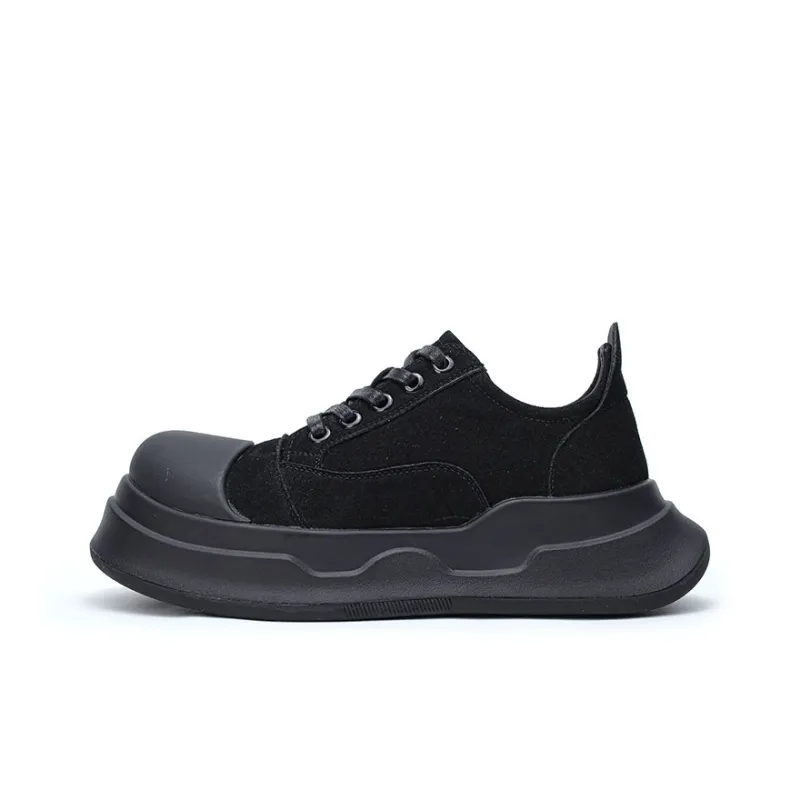 Roubini Durable Lightweight And Breathable Low Top Skateboard Shoes Unisex Black-6