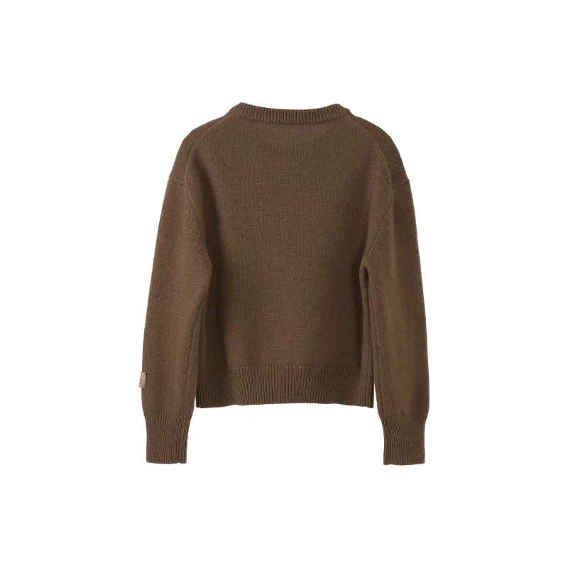 Fstudio Inner Layer Long Sleeved Loose Fit Crew Neck Knitwear Women's-3
