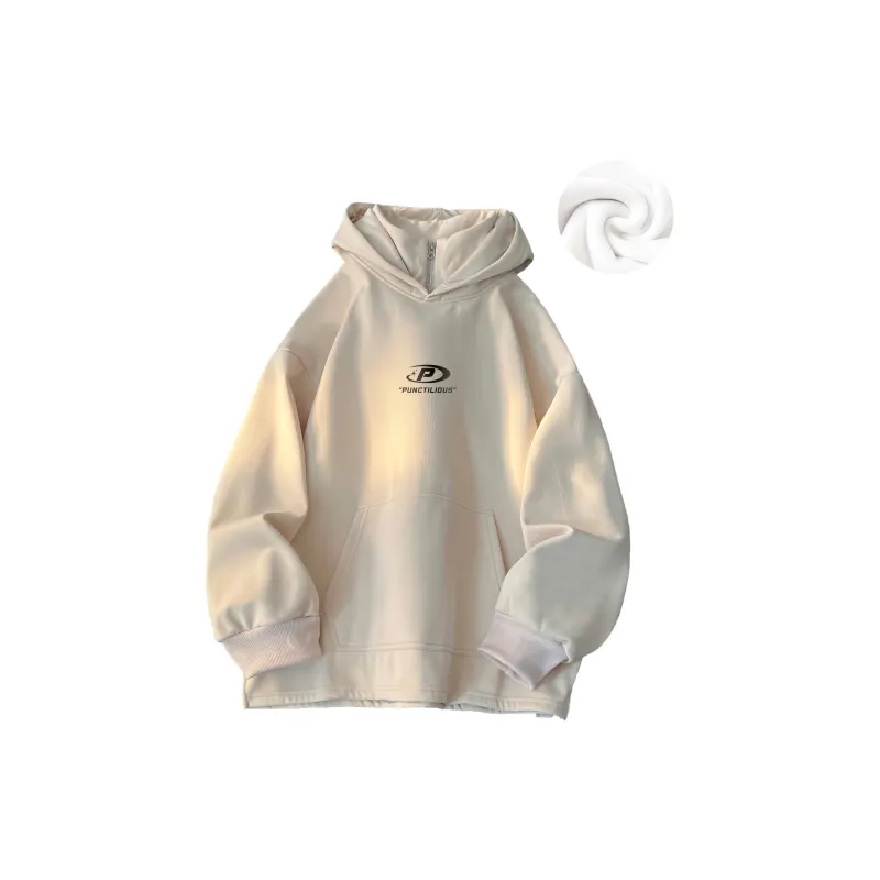 PUNCTILIOUS Thickened And Fleece Lined Sweatshirt Unisex-4