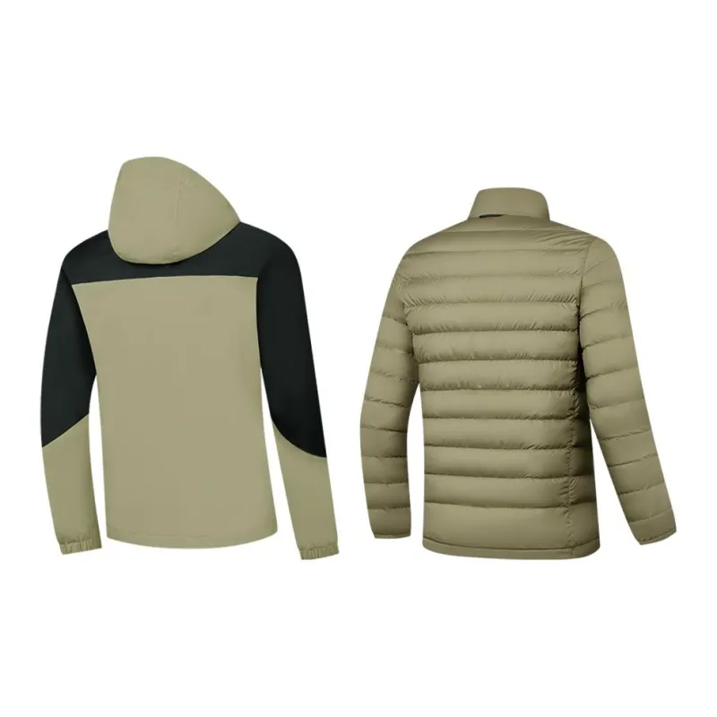 QIAODAN Windproof, Breathable, And Water Repellent Windbreaker Jacket Men's Glass Width Green/Black-1