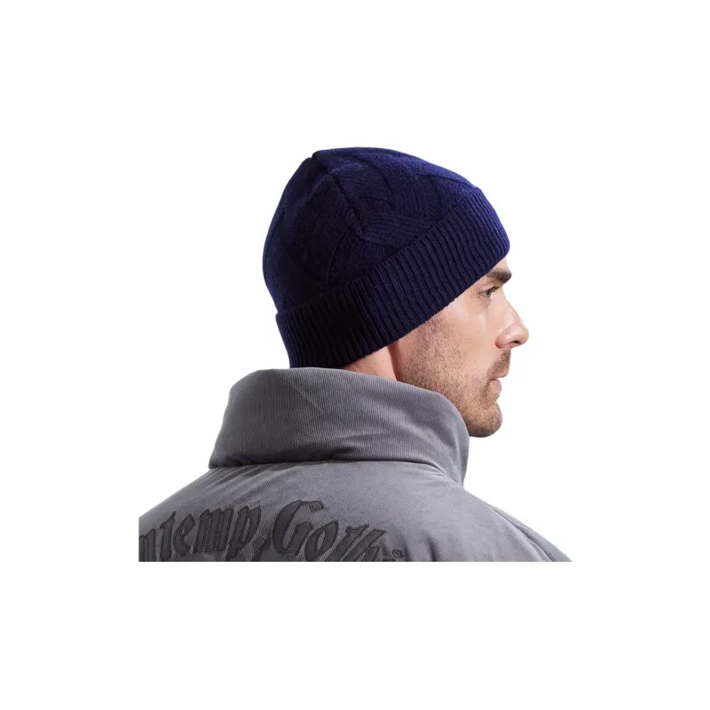 H YXIANG Pure Wool Beanies Men's-16