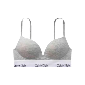 CALVIN KLEIN Modern Gravity Band Bra Women's Coconut Gray