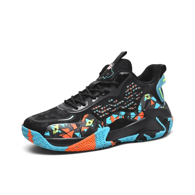 Black tailed Deer Shock Absorbers With Slip Resistant And Abrasion Resistant Properties Mid Top Basketball Shoes Men's-1