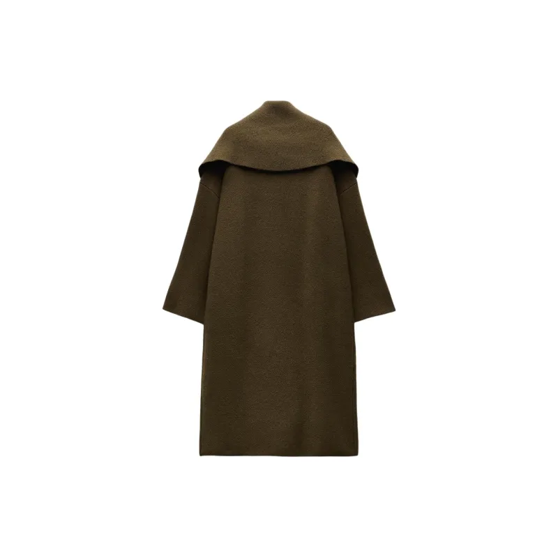 ZARA Coats Women's Green-1