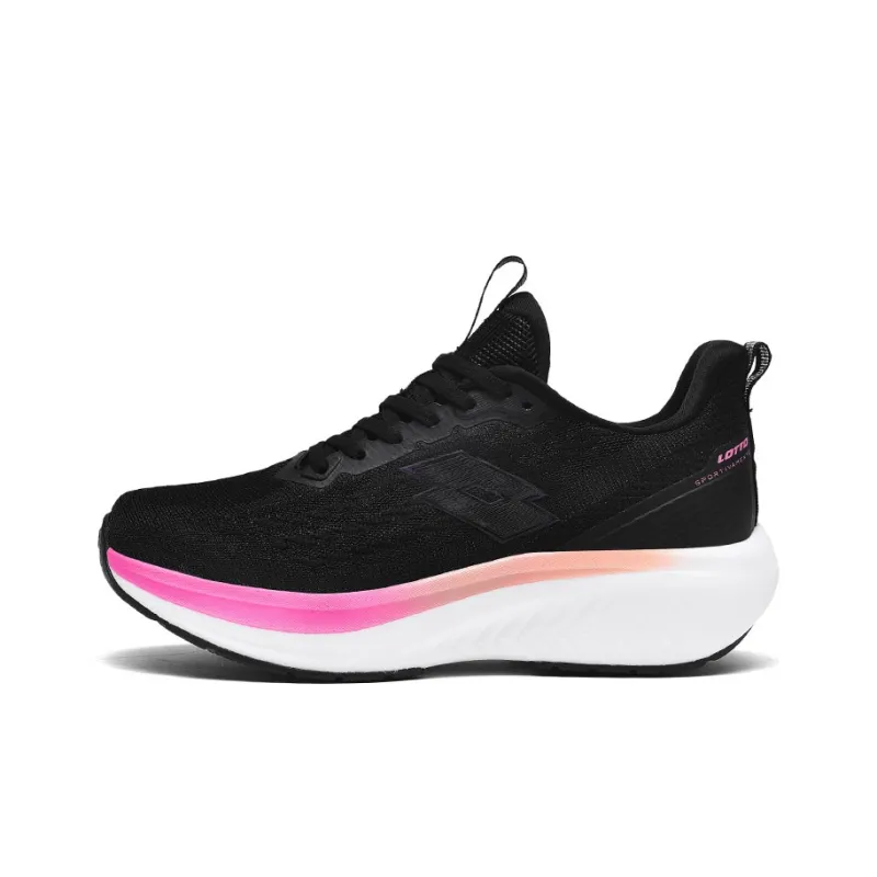 LOTTO Abrasion Resistant Breathable Low Top Training Running Shoes Women's Black/Rhododendron Red-1