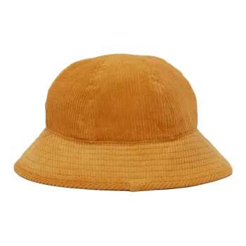 Timberland Cotton Corduroy Leather Bucket Hats Unisex Yellow