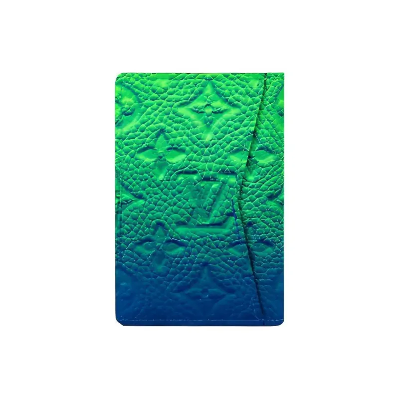 LOUIS VUITTON Pocket Organizer Taurillon Illusion Blue/Green-1