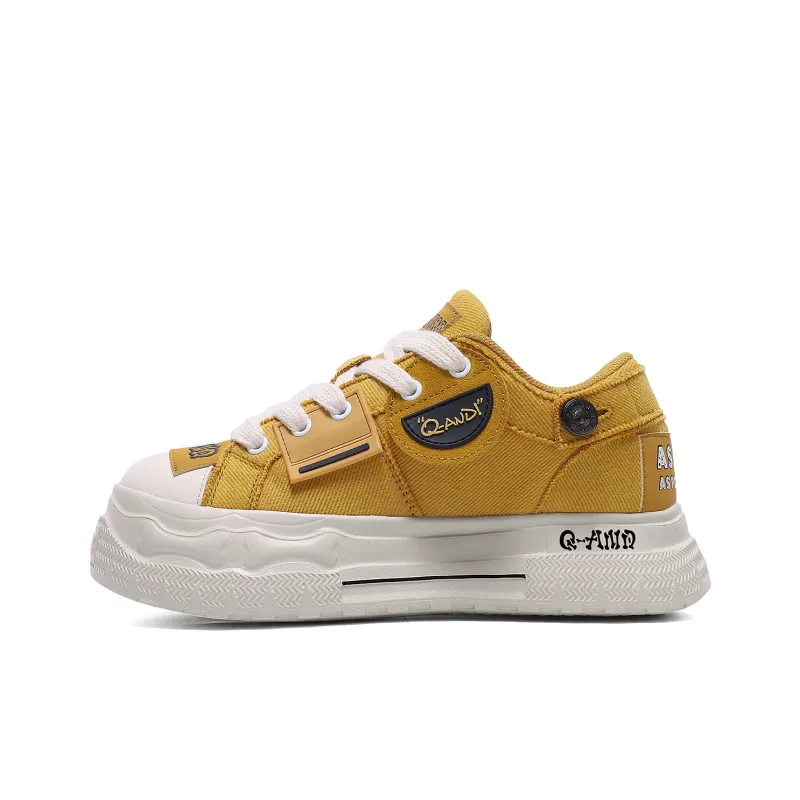 Q AND Cushioning Coverage Height Increasing Abrasion Resistant Low Top Skateboard Shoes Unisex-22