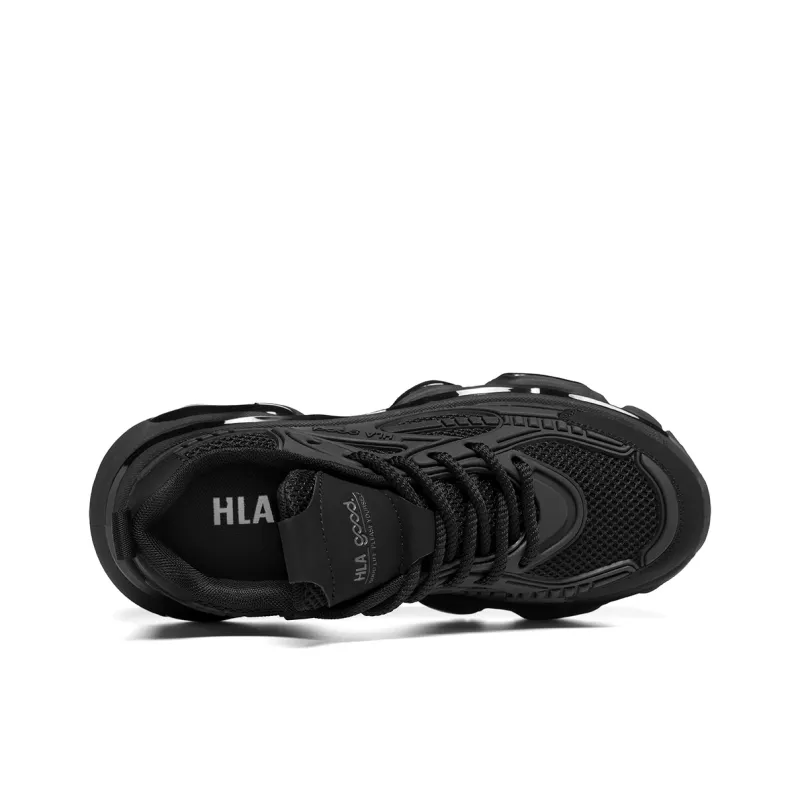 HLA Black Warrior Cushioning Low Top Chunky Sneakers Men's-2