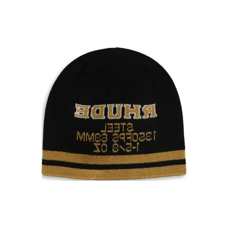 RHUDE Intarsia knit Logo Beanie-1