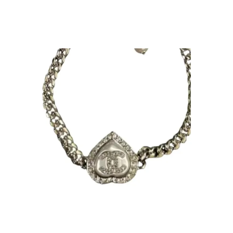 CHANEL Alloy Rhinestone Bracelets Women's Gold-1