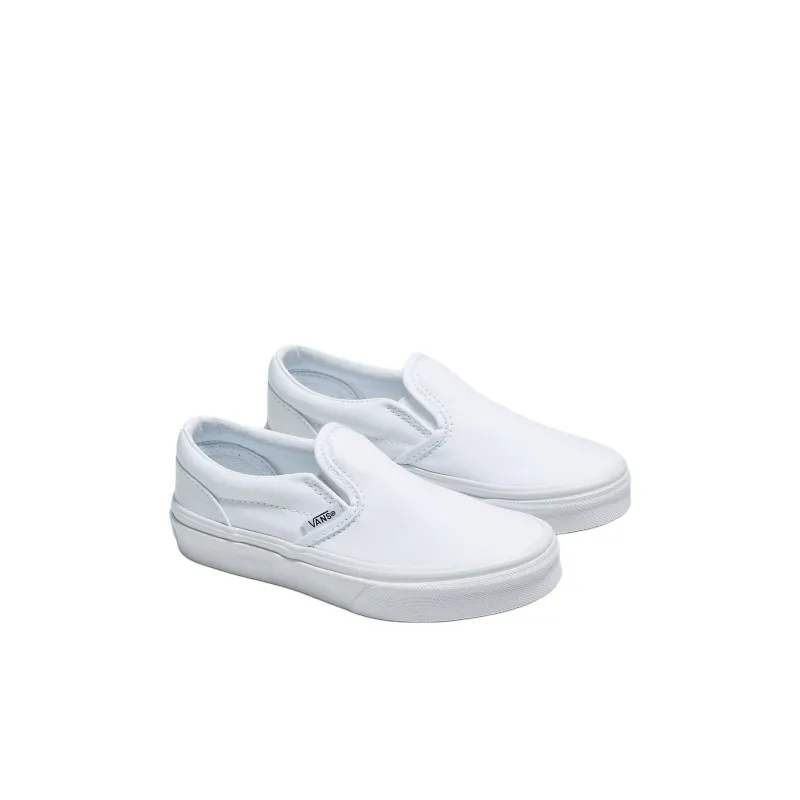 Vans Slip on Anti Slip Wear Resistant Low Top Kids' Skateboarding Shoes White Kids'-1