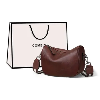 COMELY Cow Leather Pillow Bag Shoulder Bag Regular Women's Vintage Brown