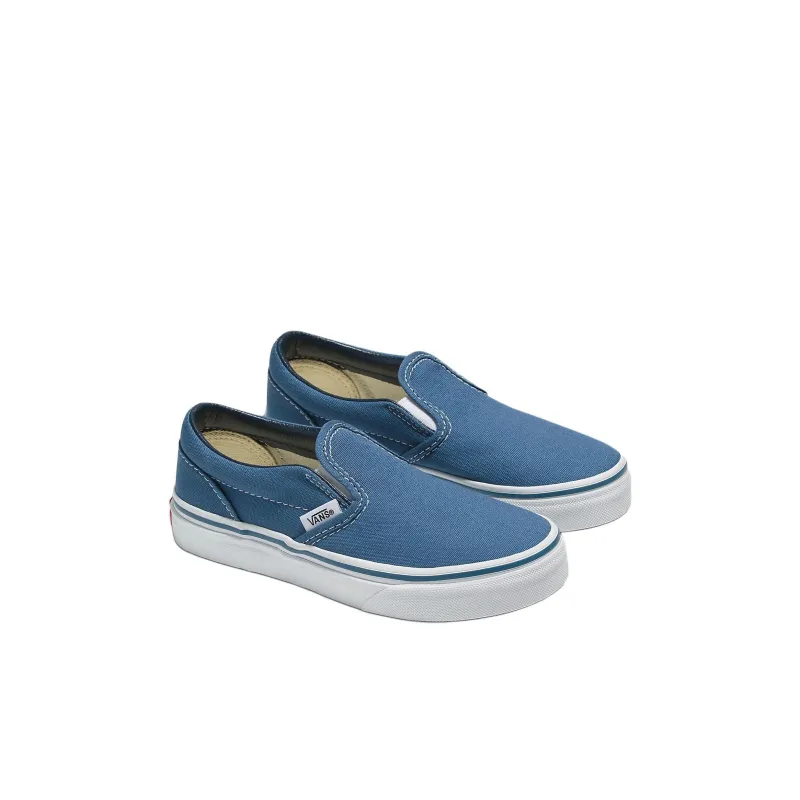 Vans Slip-on Anti-Slip Wear-Resistant Low-Top Kids' Skateboarding Shoes Marine Blue Children Aged 3-7 Years Old-1