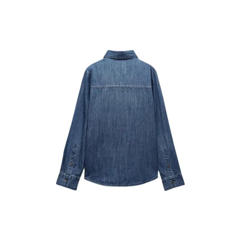 ZARA Trf Shirts Women's Blue-1