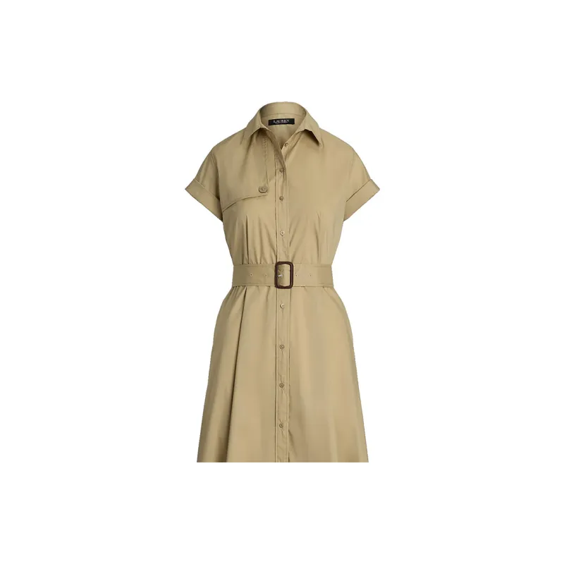 Polo Ralph Lauren FW24 Short-Sleeved Dresses Women's Birch Tree Brown-5