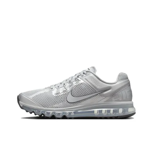 Nike Air Max 2013 Anti Slip Wear Resistant Low Top Running Shoes Unisex Silver