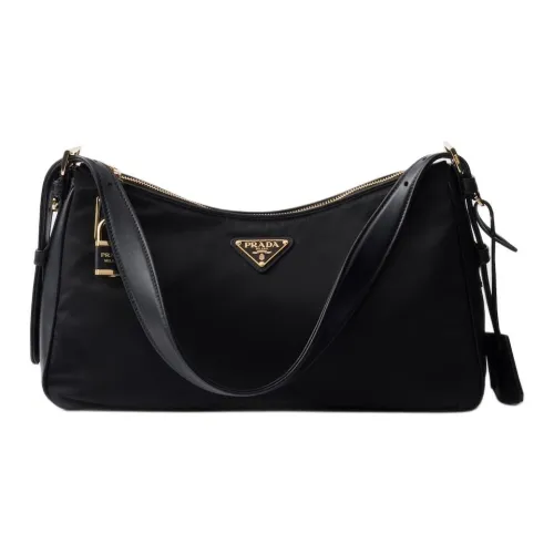 prada light Recycled avec Handbag Shoulder Bag Large Size Women's Black